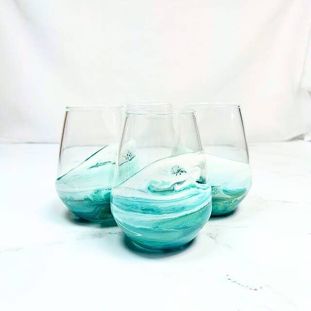 Resin Accented Wine and Entertaining Glasses - NO TARIFFS!