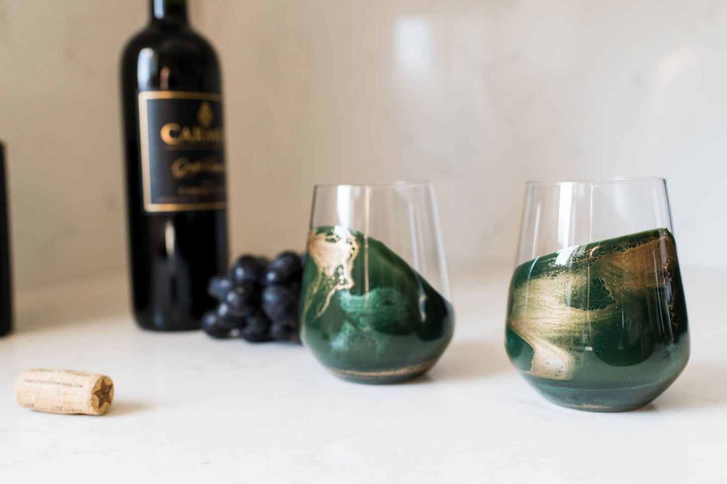 Resin Accented Wine and Entertaining Glasses - NO TARIFFS!