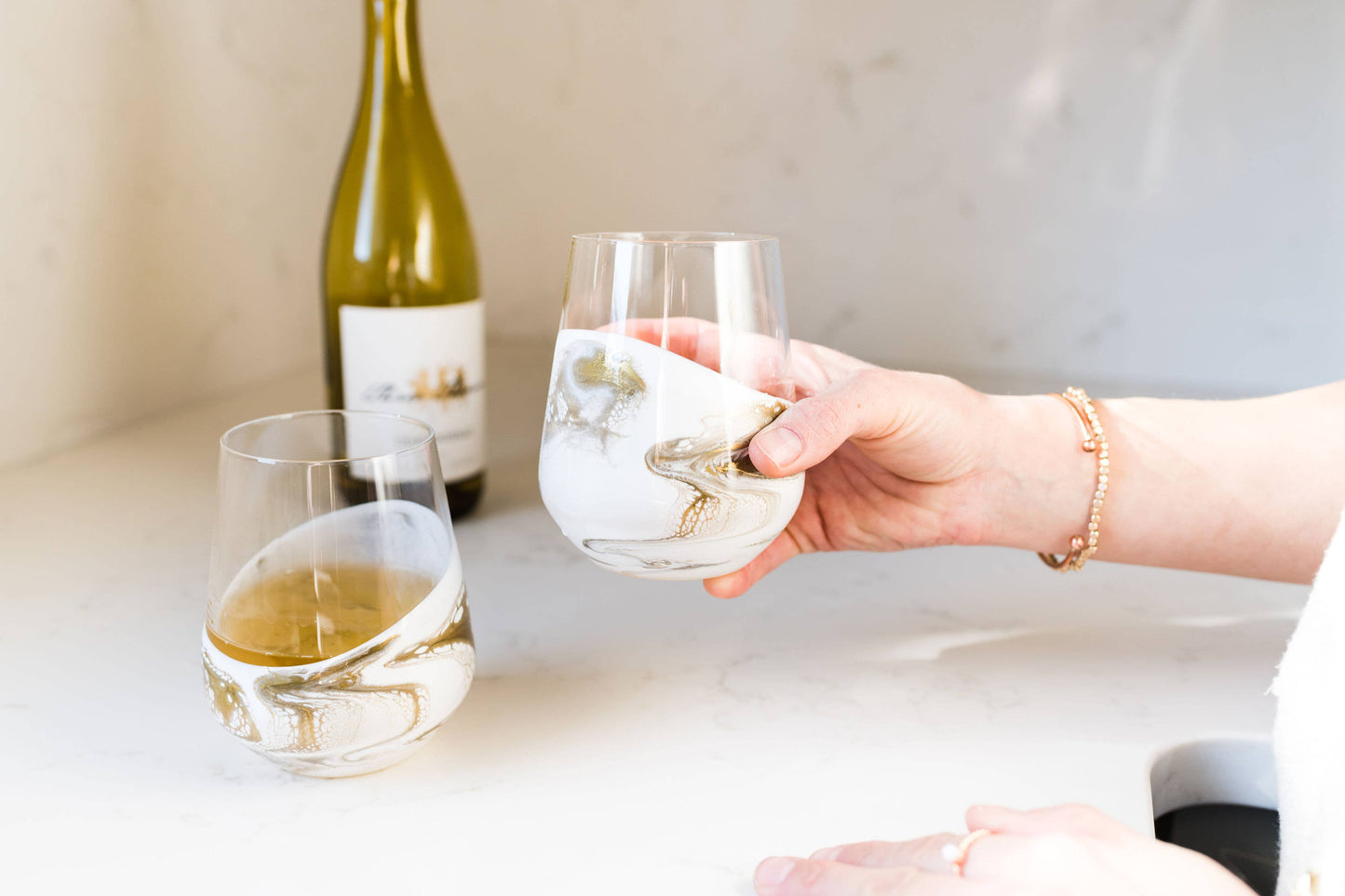 Resin Accented Wine and Entertaining Glasses - NO TARIFFS!