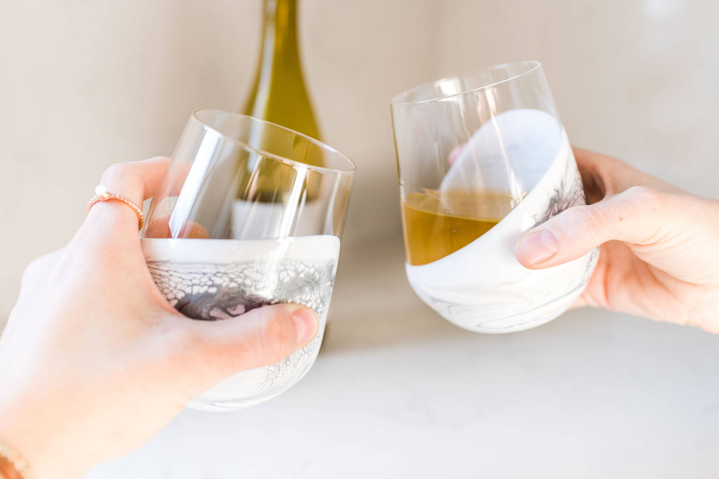 Resin Accented Wine and Entertaining Glasses - NO TARIFFS!