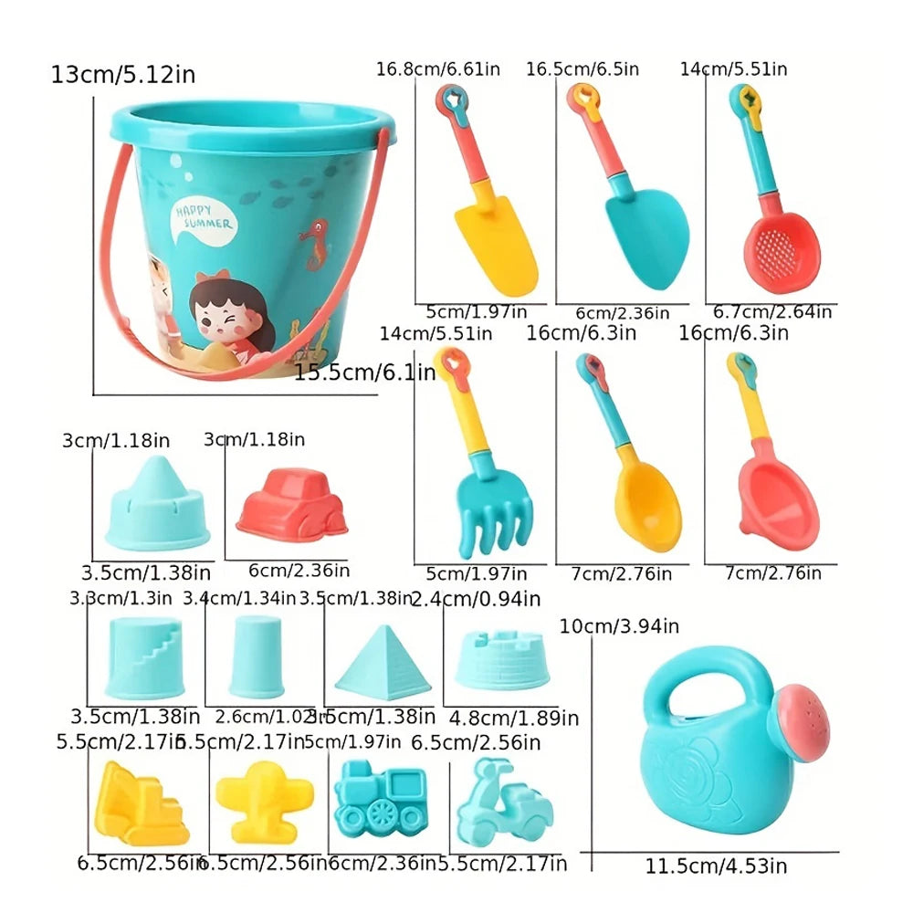 18-Piece Beach Sand Toy Set