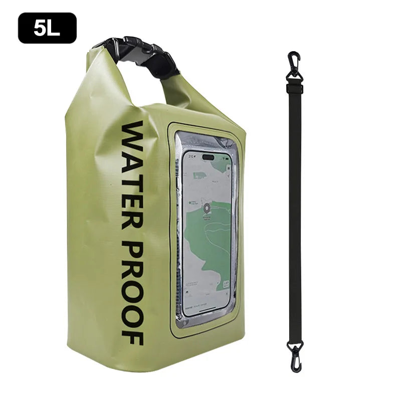 2L/5L Waterproof Dry Bag with Touch Screen