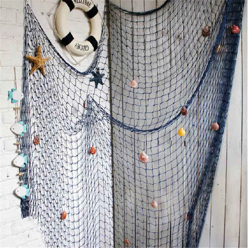 Nautical Fishing Net Wall Decor