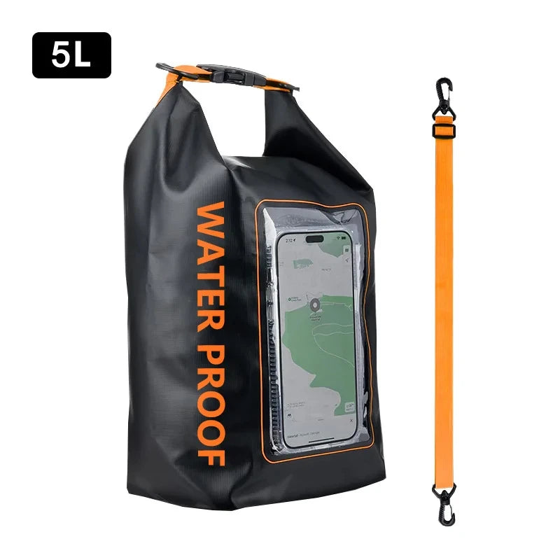 2L/5L Waterproof Dry Bag with Touch Screen