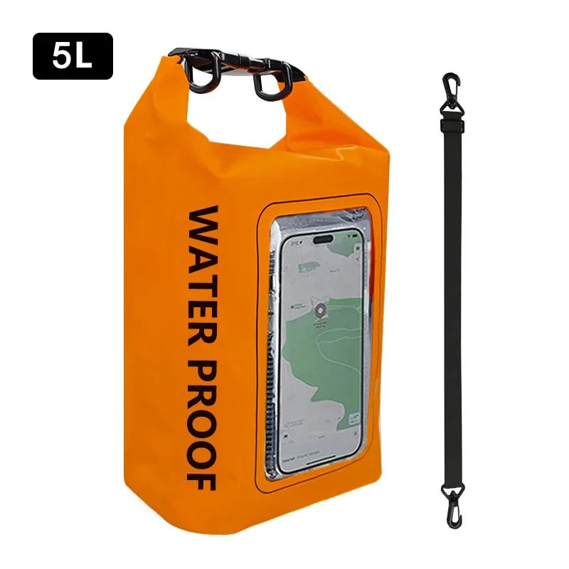 2L/5L Waterproof Dry Bag with Touch Screen