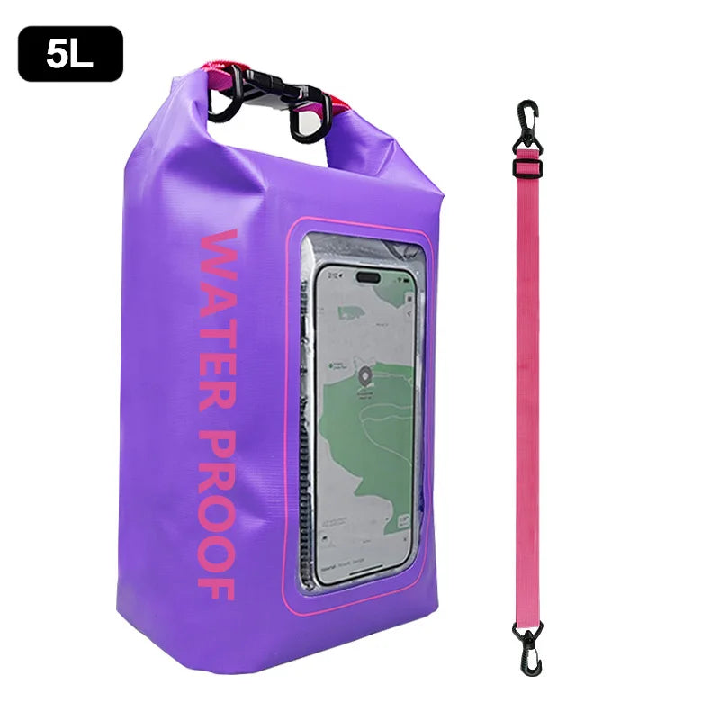 2L/5L Waterproof Dry Bag with Touch Screen