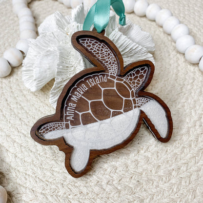 Sand Keepsake Ornament - Sea Turtle