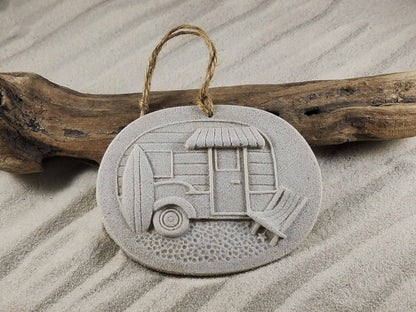 Beach  Camper Sand Ornament