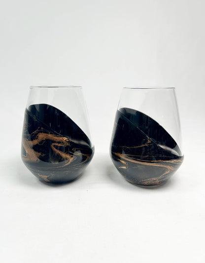 Resin Accented Wine and Entertaining Glasses - NO TARIFFS!