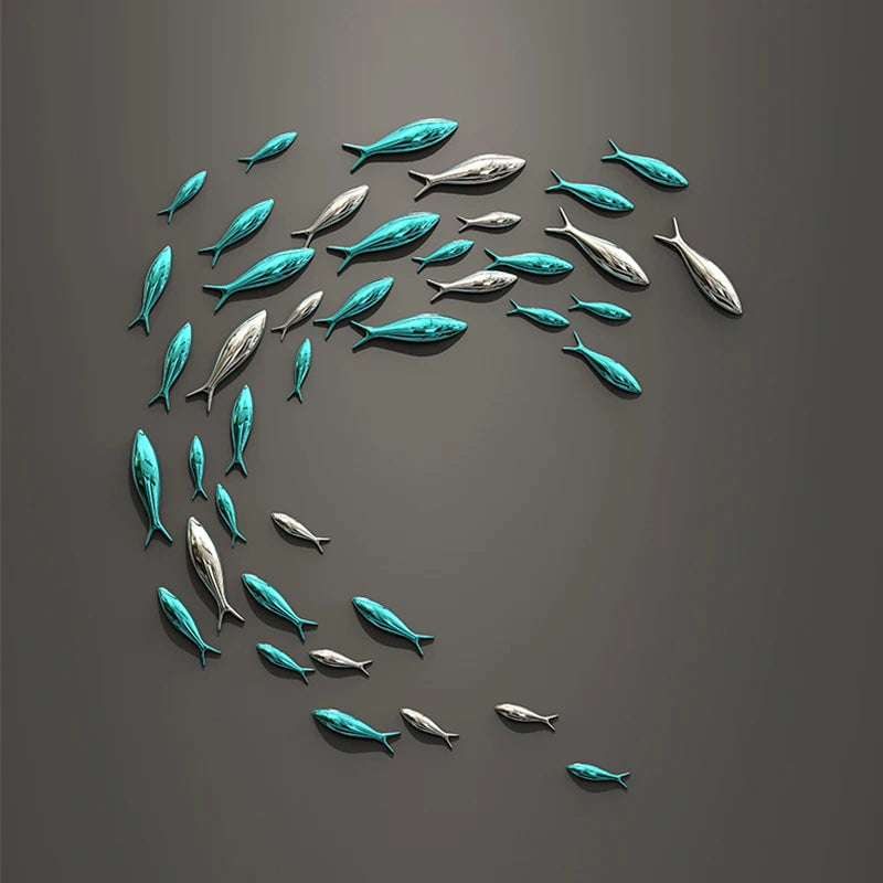 3D Electroplated Fish Wall Pendant