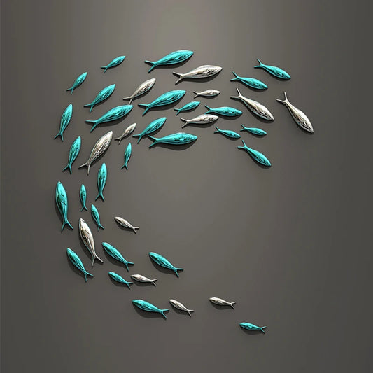 3D Electroplated Fish Wall Pendant