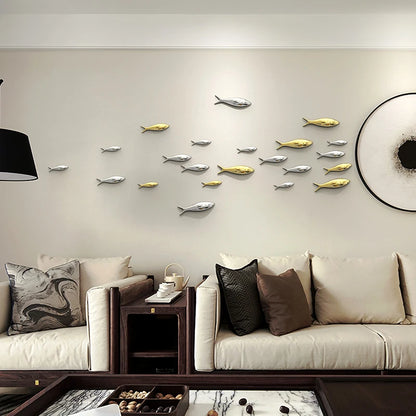 3D Electroplated Fish Wall Pendant