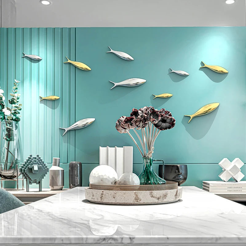 3D Electroplated Fish Wall Pendant