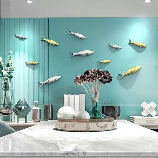 3D Electroplated Fish Wall Pendant