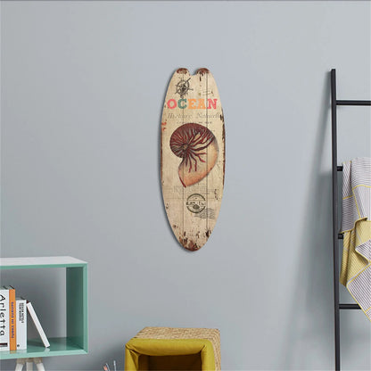 Retro Surfboard Wooden Wall Hanging
