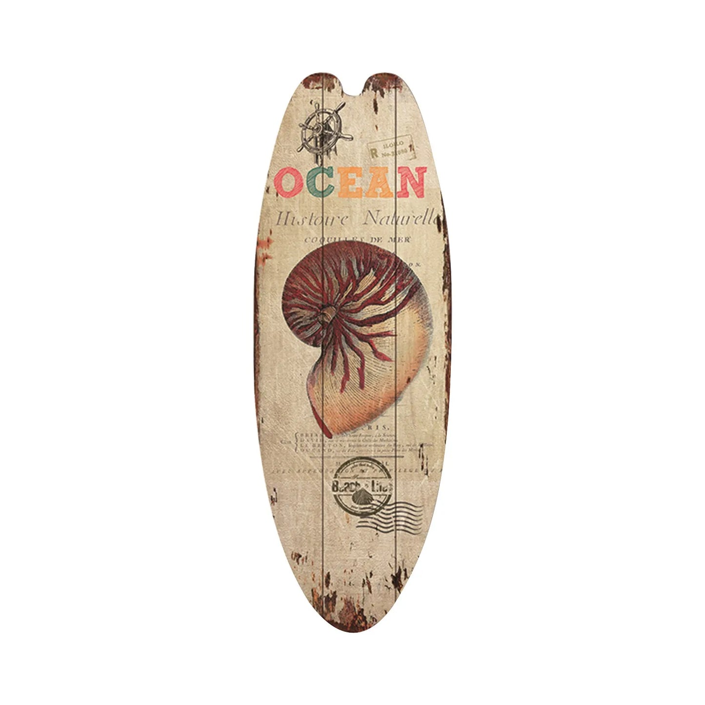 Retro Surfboard Wooden Wall Hanging