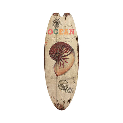 Retro Surfboard Wooden Wall Hanging