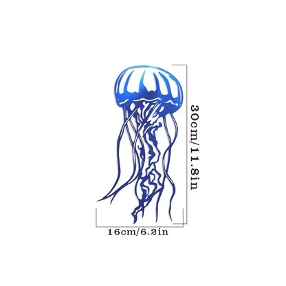 Metal Swordfish/Jellyfish/Turtle Wall Art