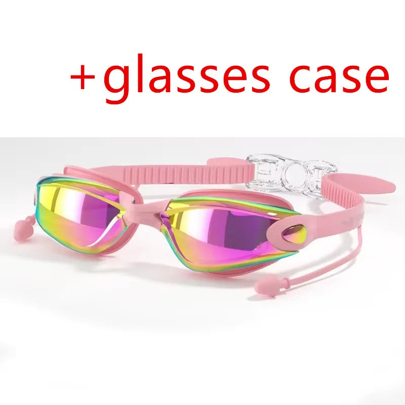 Anti-Fog Swim Goggles with Earplugs