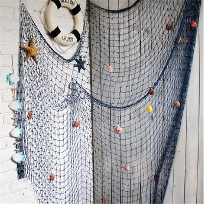 Nautical Fishing Net Wall Decor