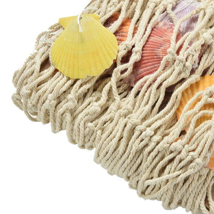 Nautical Fish Netting Wall Decor with Seashells