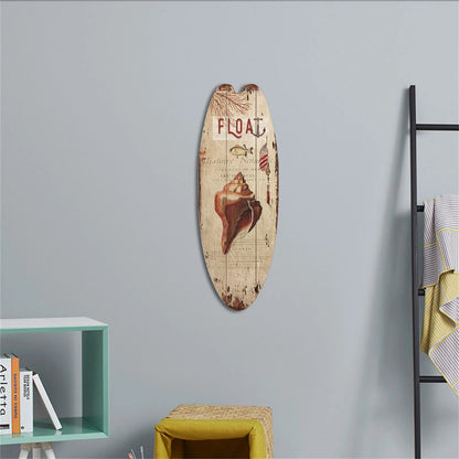 Retro Surfboard Wooden Wall Hanging