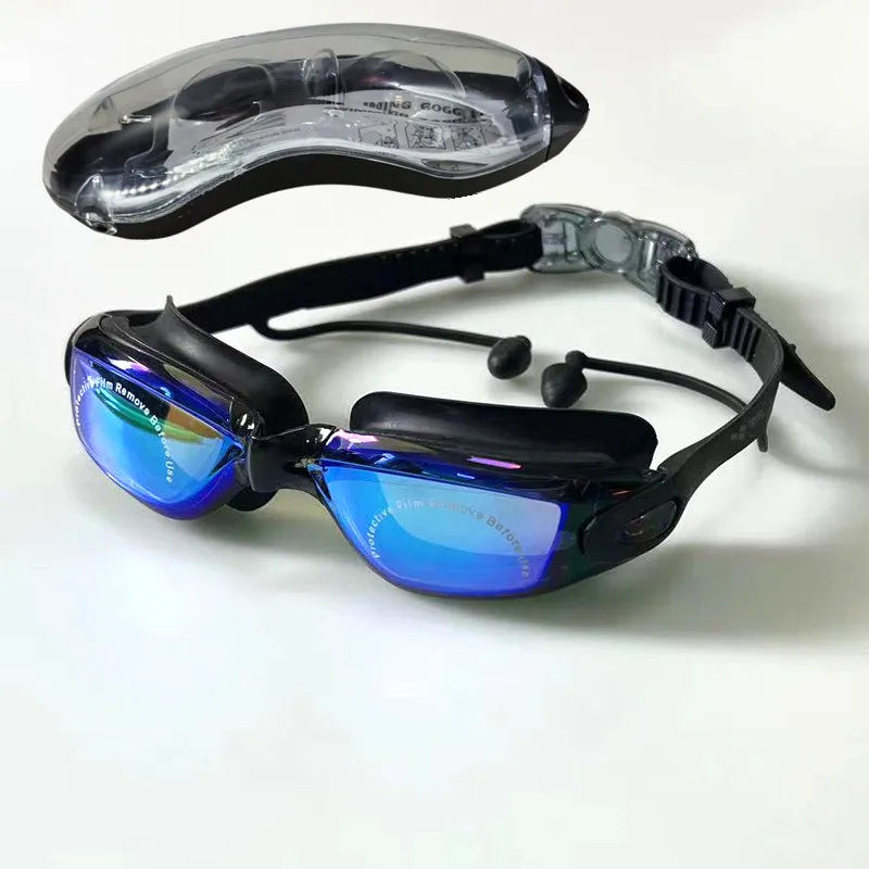 Anti-Fog Swim Goggles with Earplugs