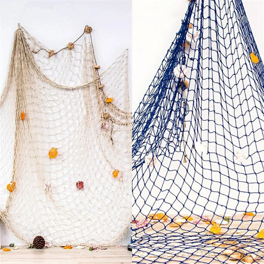 Nautical Fishing Net Wall Decor